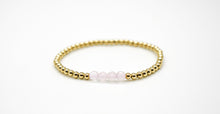 Load image into Gallery viewer, Gold Rose Quartz Bracelet
