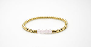 Gold Rose Quartz Bracelet