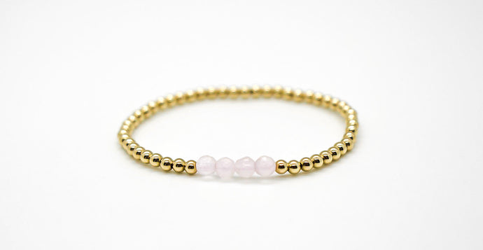 Gold Rose Quartz Bracelet