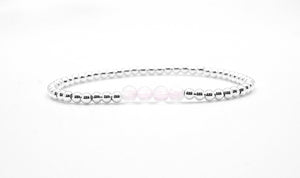 Silver Rose Quartz Bracelet