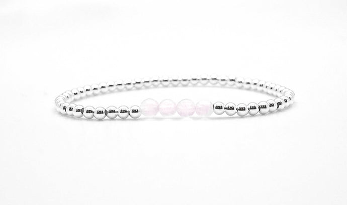 Silver Rose Quartz Bracelet
