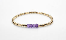 Load image into Gallery viewer, Gold Amethyst Bracelet