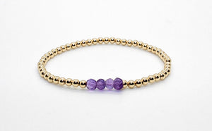 Gold Amethyst Bracelet