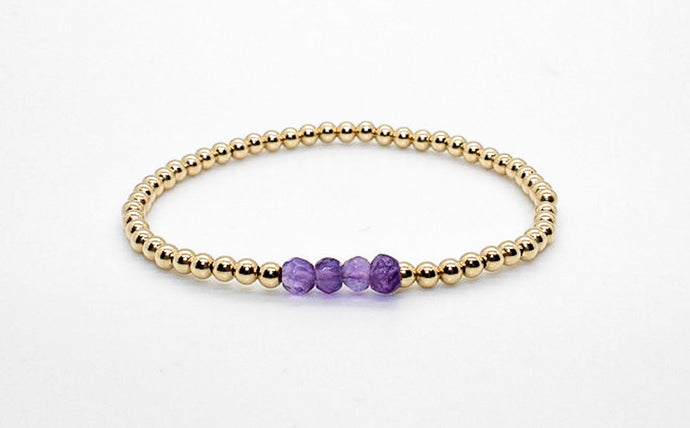 Gold Amethyst Bracelet