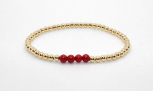 Load image into Gallery viewer, Gold Bamboo Coral Bracelet