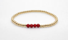 Load image into Gallery viewer, Gold Bamboo Coral Bracelet
