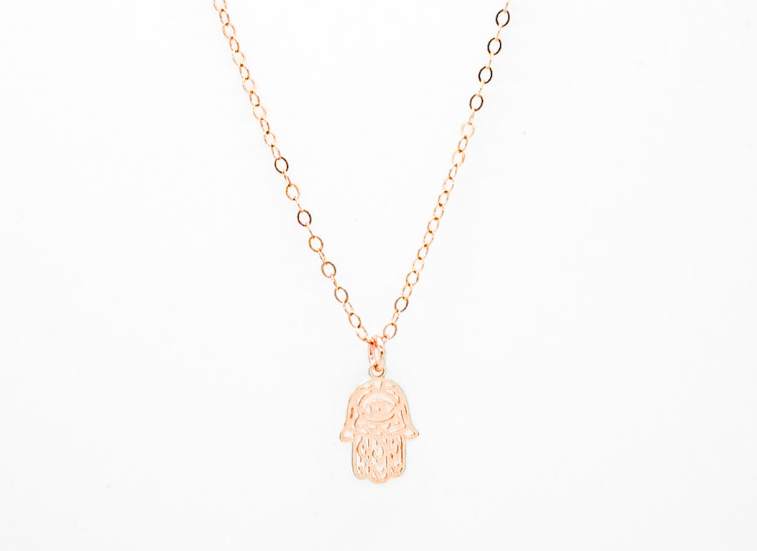 Rose Gold Hamsa Necklace