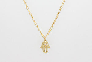 Hamsa hand with Star of David Necklace