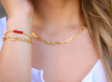 Load image into Gallery viewer, Gold Bamboo Coral Bracelet