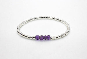 Silver Amethyst Bracelet
