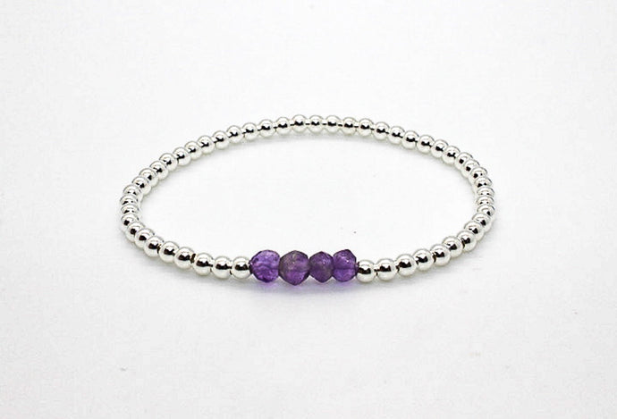 Silver Amethyst Bracelet