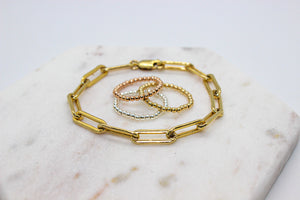 Gold Beaded Ring