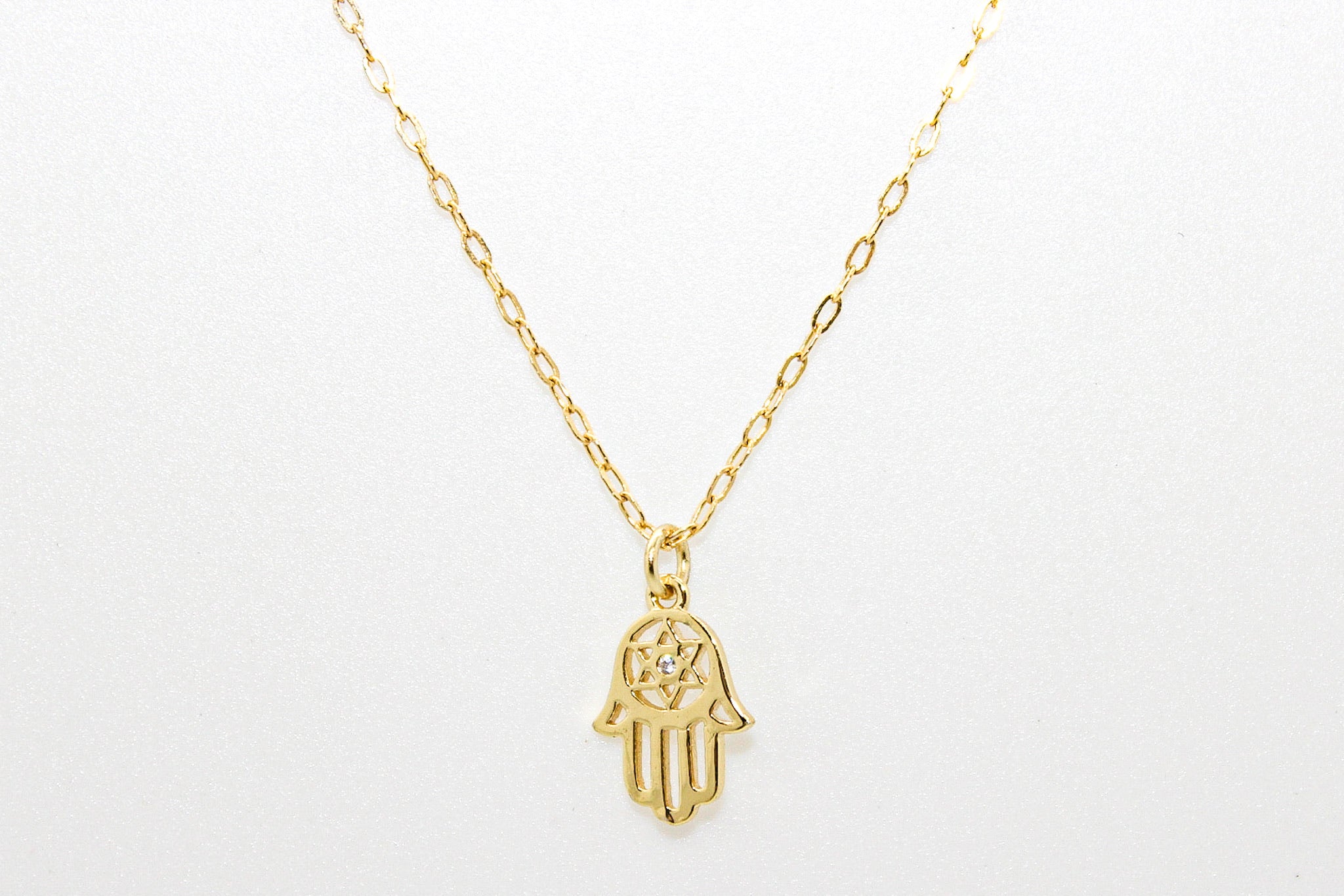 Hamsa hand with Star of David Necklace – Mila Tayden
