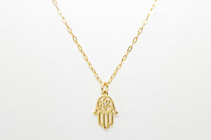Hamsa hand with Star of David Necklace