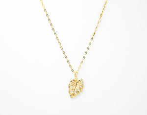 monstera necklace